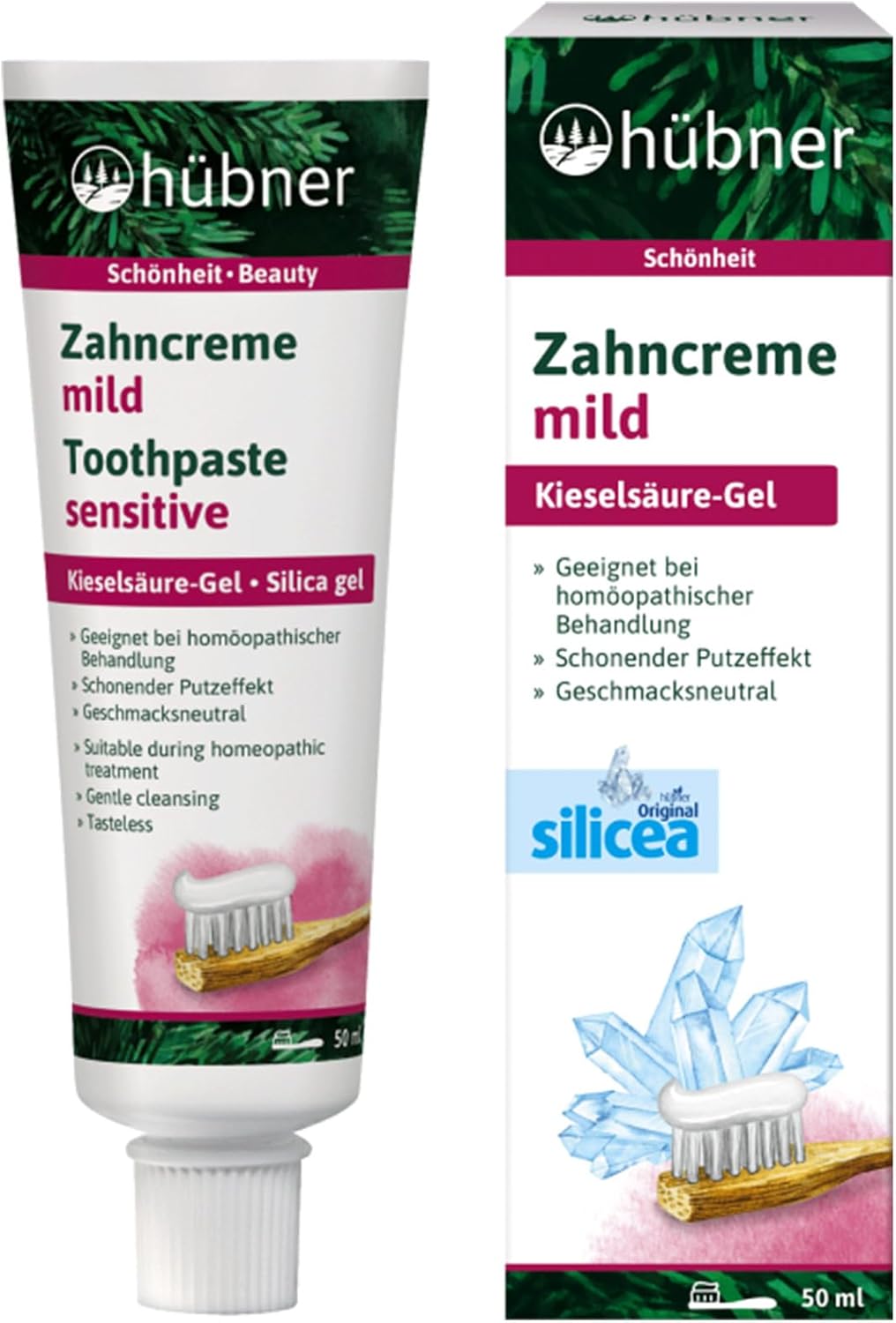 Hubner dentifricio Silicea senza menta