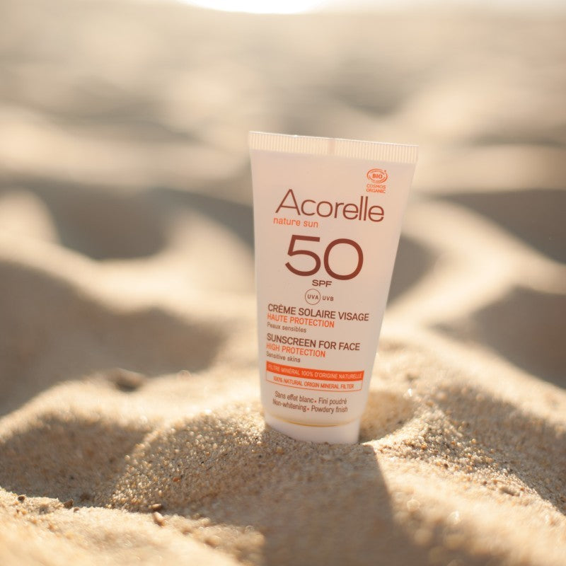 Acorelle crema solare viso  Bio SPF50 UVA/UVB